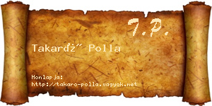 Takaró Polla névjegykártya